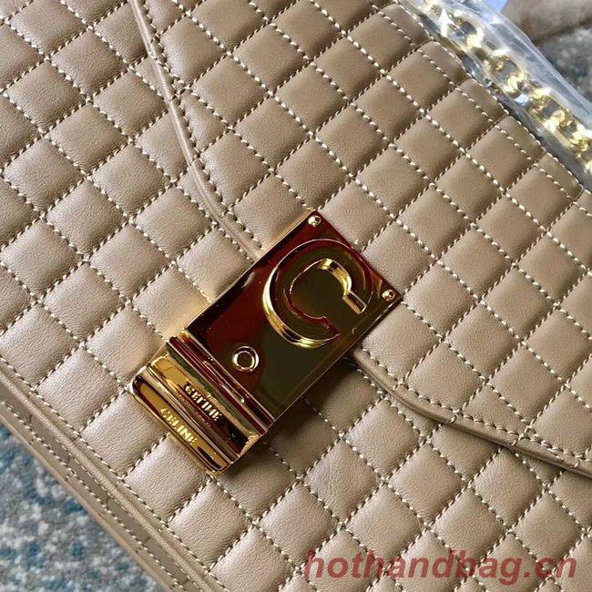CELINE MEDIUM C BAG IN BICOLOUR QUILTED CALFSKIN CL87253 Camel CELINE MEDIUM C BAG IN BICOLOUR QUILTED CALFSKIN CL87253 Camel