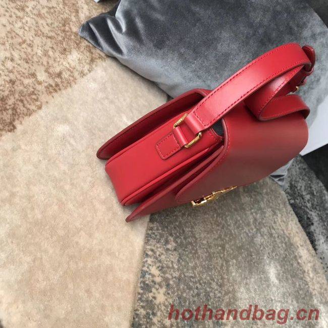 CELINE MEDIUM TRIOMPHE BAG IN SHINY CALFSKIN CL87363 RED CELINE MEDIUM TRIOMPHE BAG IN SHINY CALFSKIN CL87363 RED