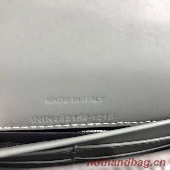 SAINT LAURENT Kate crocodile-embossed leather cross-body bag 452159 grey SAINT LAURENT Kate crocodile-embossed leather cross-body bag 452159 grey