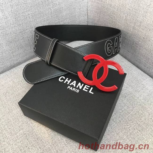 Chanel Wide leather belt with 53 mm CC4269 black