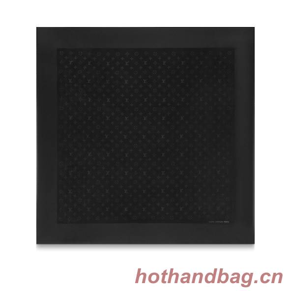 Louis Vuitton MONACO SQUARE Monogram flower pattern silk M71150 black Louis Vuitton MONACO SQUARE Monogram flower pattern silk M71150 black
