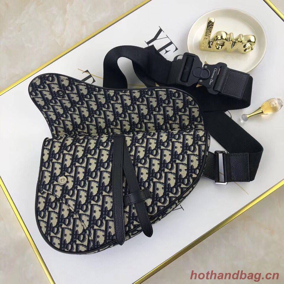 Dior Saddle Canvas Crossbody Bag M0446D Black Dior Saddle Canvas Crossbody Bag M0446D Black