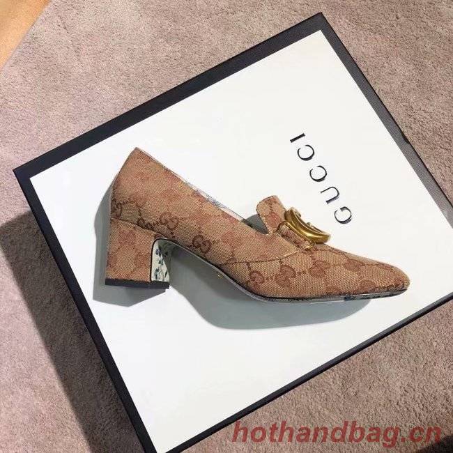 Gucci GG mid-heel pump with Double G GG1468BL Gucci GG mid-heel pump with Double G GG1468BL