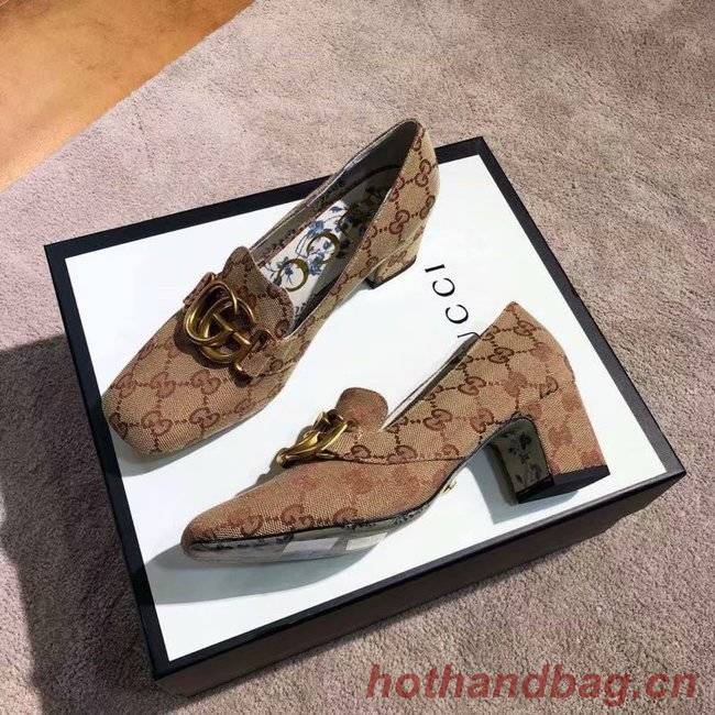 Gucci GG mid-heel pump with Double G GG1468BL Gucci GG mid-heel pump with Double G GG1468BL