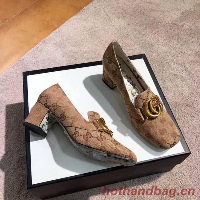 Gucci GG mid-heel pump with Double G GG1468BL Gucci GG mid-heel pump with Double G GG1468BL