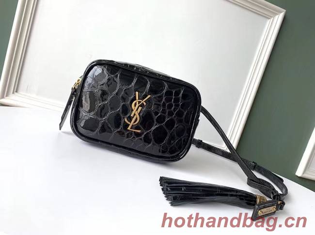 SAINT LAURENT leather shoulder bag 536650 black
