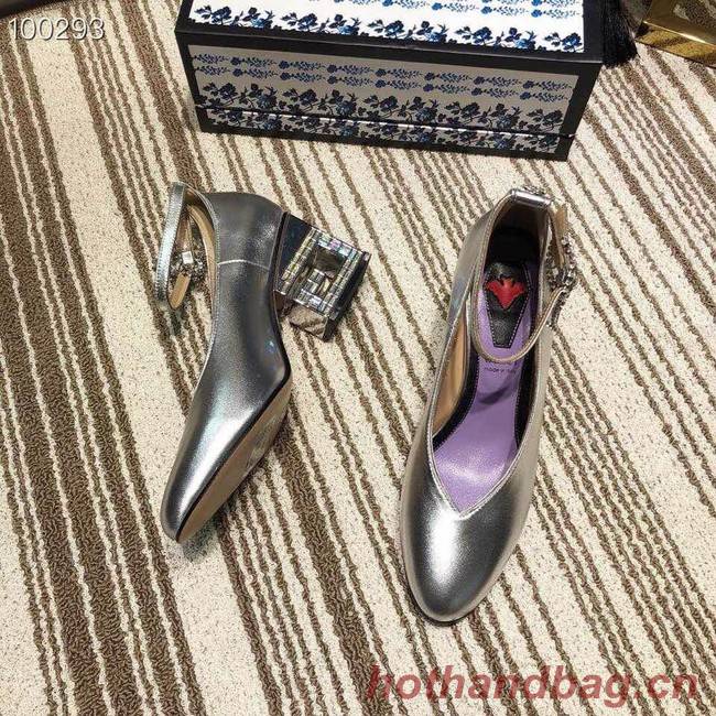 Gucci GG mid-heel pump with Double G GG1480BL-1 Gucci GG mid-heel pump with Double G GG1480BL-1