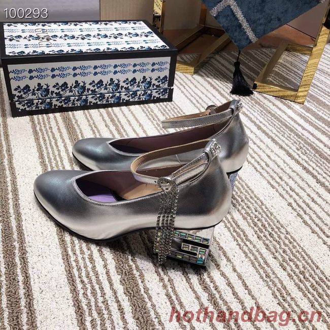 Gucci GG mid-heel pump with Double G GG1480BL-1 Gucci GG mid-heel pump with Double G GG1480BL-1