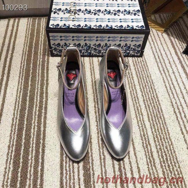 Gucci GG mid-heel pump with Double G GG1480BL-1 Gucci GG mid-heel pump with Double G GG1480BL-1