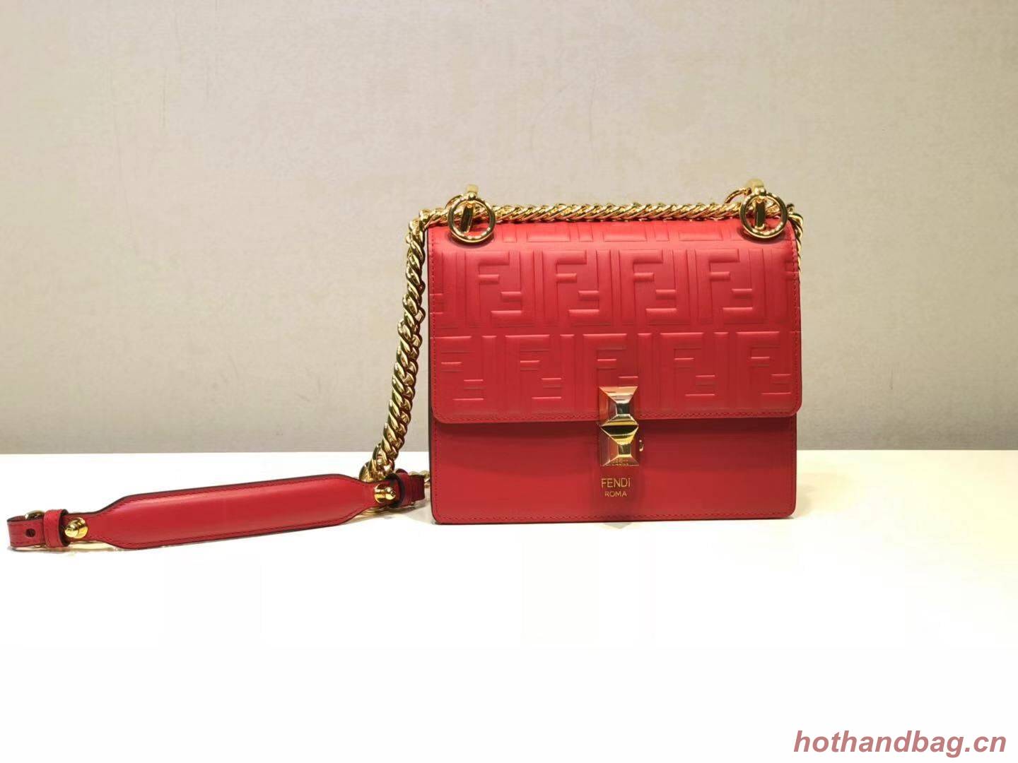 Fendi KAN I SMALL Multicolor fabric mini-bag 8BT0381 red Fendi KAN I SMALL Multicolor fabric mini-bag 8BT0381 red