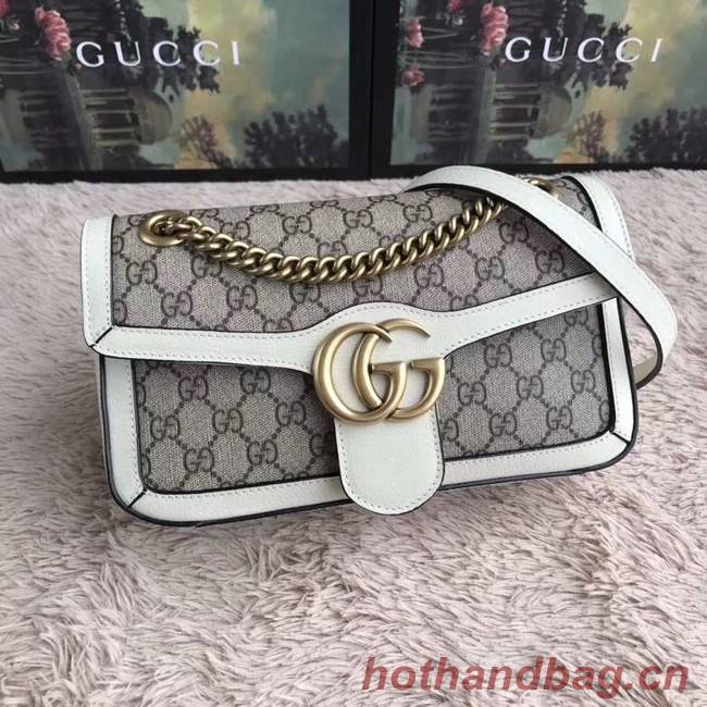 Gucci Ophidia GG Supreme small shoulder bag 443497 white