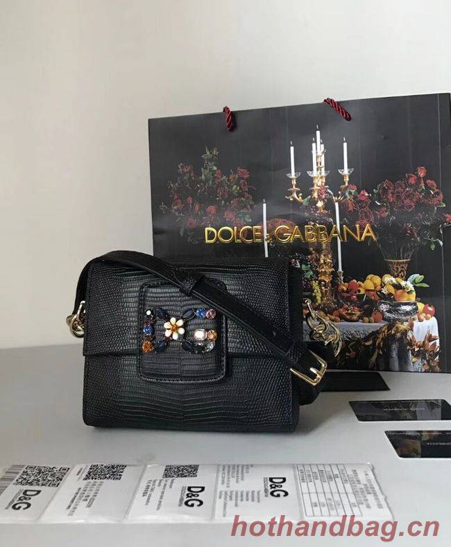 Dolce & Gabbana Calfskin Leather shoulder bag 5568 black Dolce & Gabbana Calfskin Leather shoulder bag 5568 black