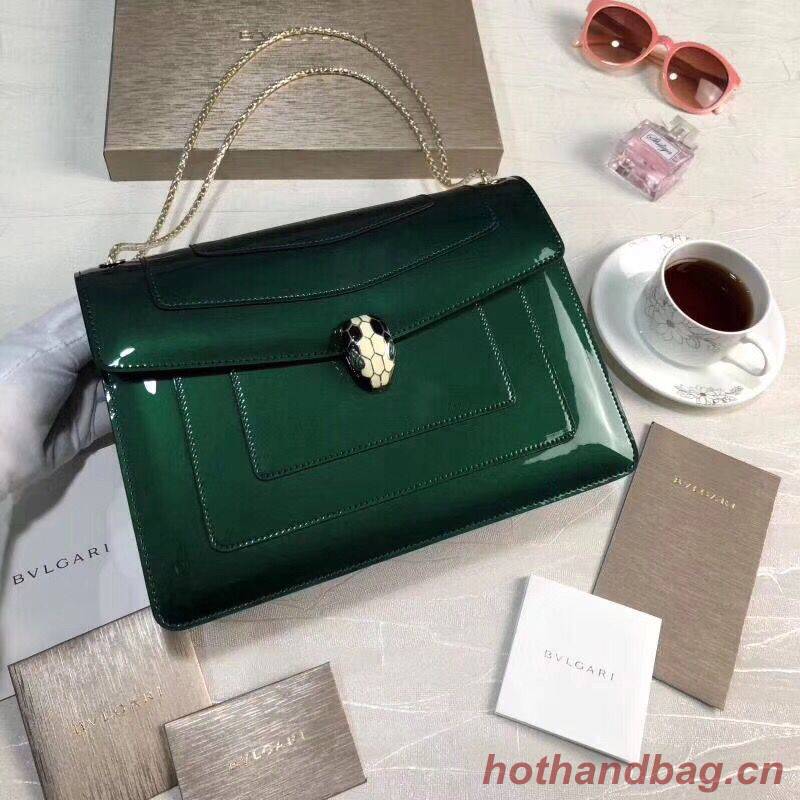 BVLGARI Serpenti Forever leather shoulder bag 35108 Green BVLGARI Serpenti Forever leather shoulder bag 35108 Green