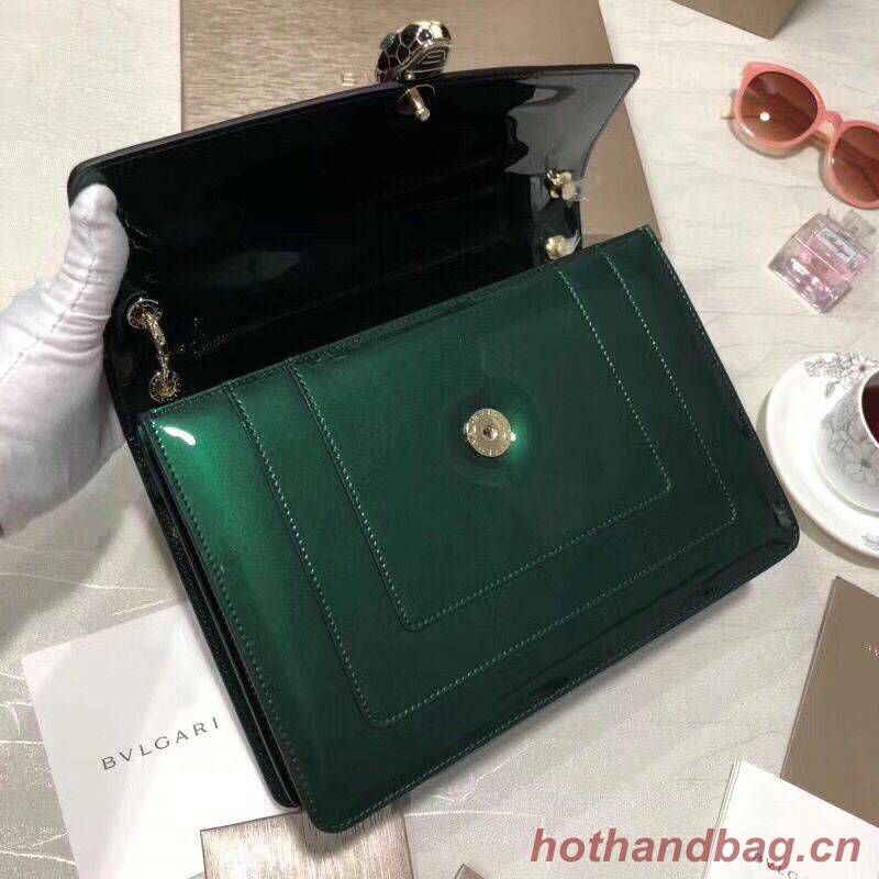 BVLGARI Serpenti Forever leather shoulder bag 35108 Green BVLGARI Serpenti Forever leather shoulder bag 35108 Green
