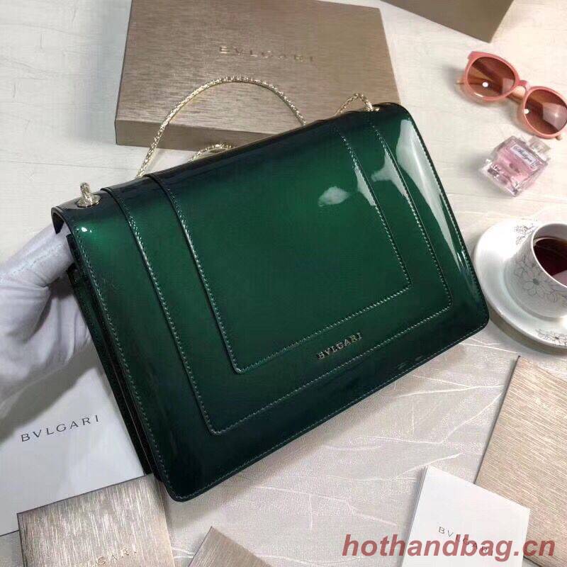 BVLGARI Serpenti Forever leather shoulder bag 35108 Green BVLGARI Serpenti Forever leather shoulder bag 35108 Green