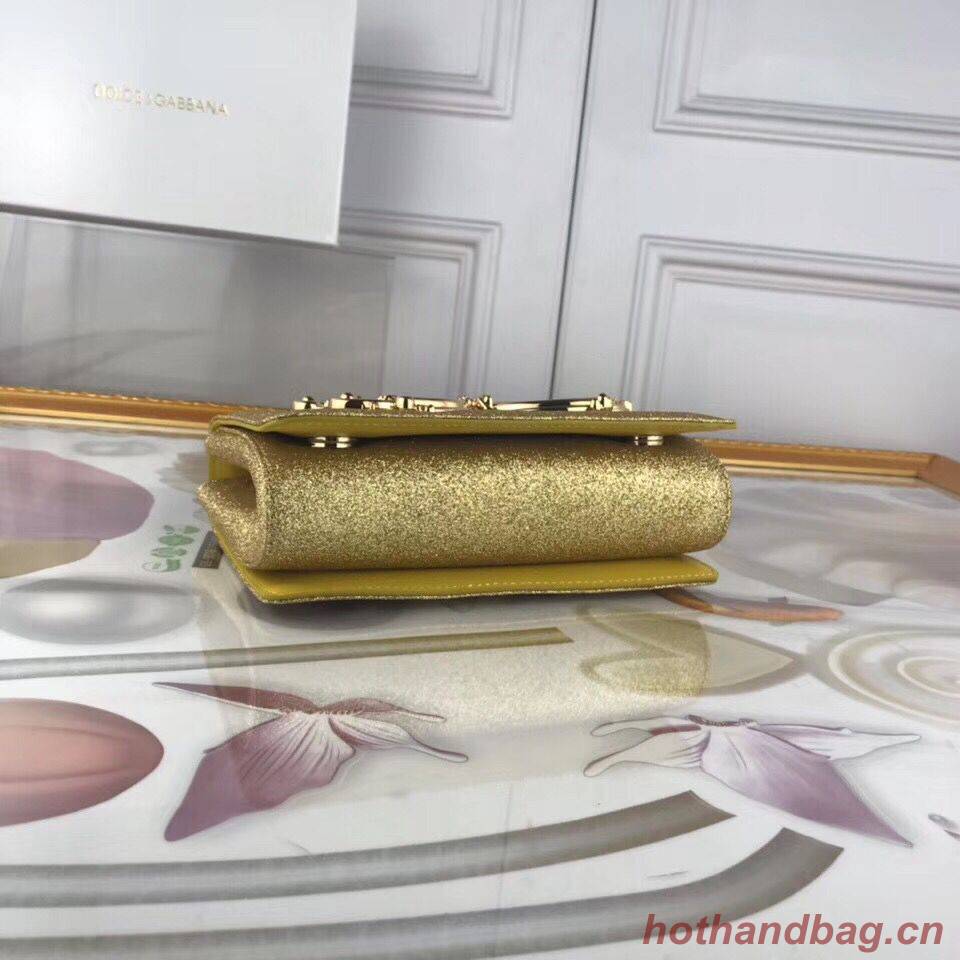 Dolce & Gabbana Original Leather Shoulder Bag BB6315 Gold Dolce & Gabbana Original Leather Shoulder Bag BB6315 Gold