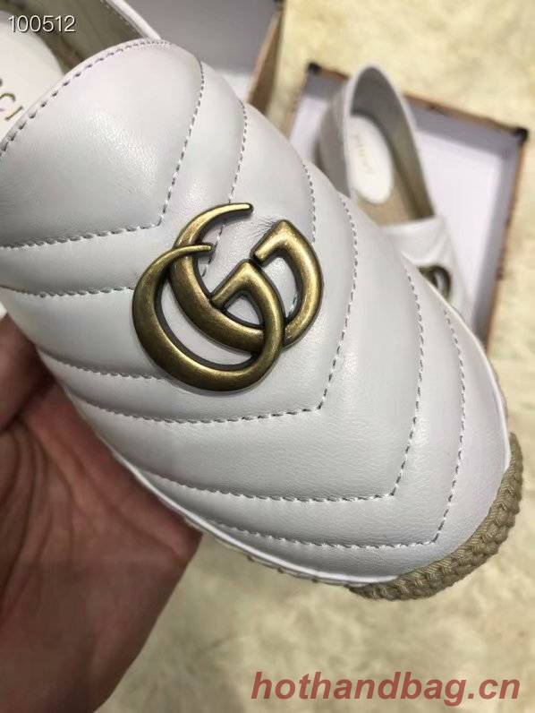Gucci Leather espadrille with Double G GG1506LRF white Gucci Leather espadrille with Double G GG1506LRF white