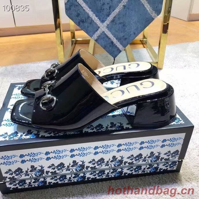 Gucci lady slippers GG1501BL-1 5CM height Gucci lady slippers GG1501BL-1 5CM height