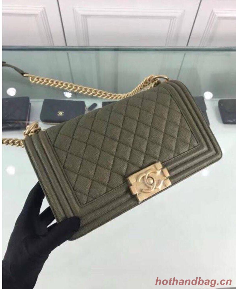 Chanel Leboy Original Calfskin leather Shoulder Bag Dark Green A67086 Gold Chanel Leboy Original Calfskin leather Shoulder Bag Dark Green A67086 Gold