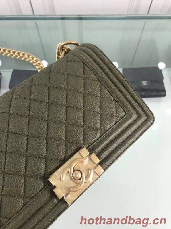Chanel Leboy Original Calfskin leather Shoulder Bag Dark Green A67086 Gold Chanel Leboy Original Calfskin leather Shoulder Bag Dark Green A67086 Gold