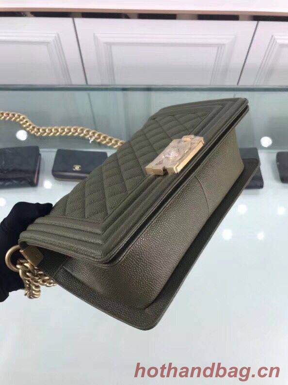 Chanel Leboy Original Calfskin leather Shoulder Bag Dark Green A67086 Gold Chanel Leboy Original Calfskin leather Shoulder Bag Dark Green A67086 Gold