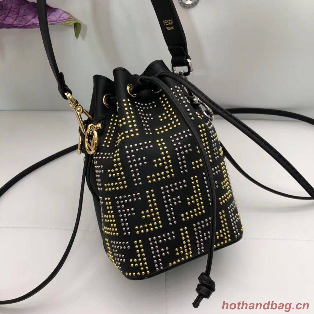 Fendi leather Mini Handbag 8BS010 black Fendi leather Mini Handbag 8BS010 black