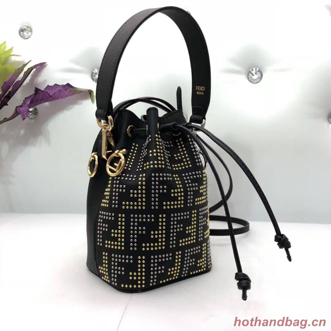 Fendi leather Mini Handbag 8BS010 black Fendi leather Mini Handbag 8BS010 black