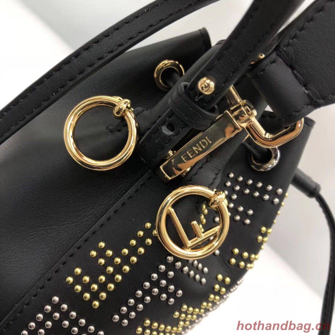 Fendi leather Mini Handbag 8BS010 black Fendi leather Mini Handbag 8BS010 black