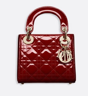 Dior MINI LADY DIOR CALFSKIN BAG M0505O burgundy Dior MINI LADY DIOR CALFSKIN BAG M0505O burgundy