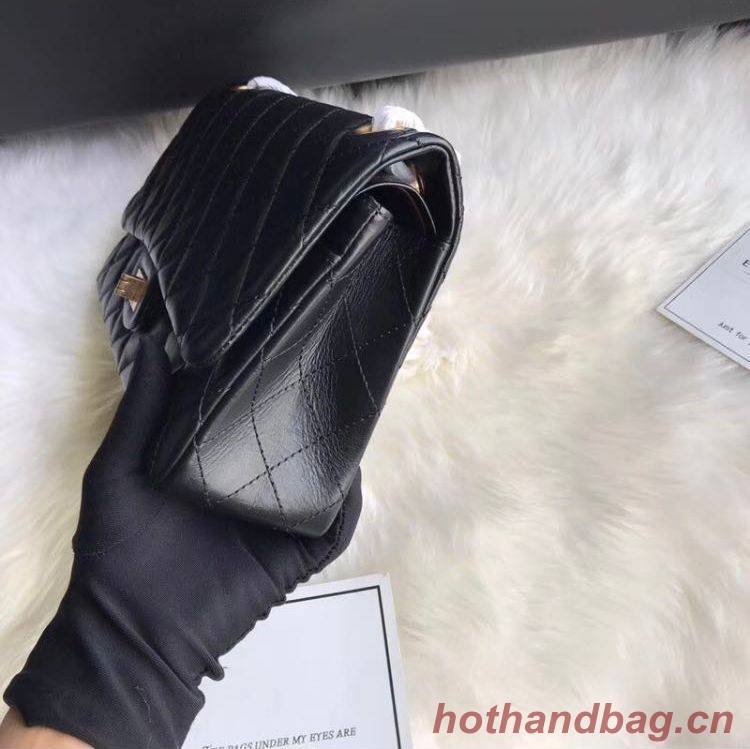 Chanel Original Leather Black Bag CC7867 Gold Chanel Original Leather Black Bag CC7867 Gold