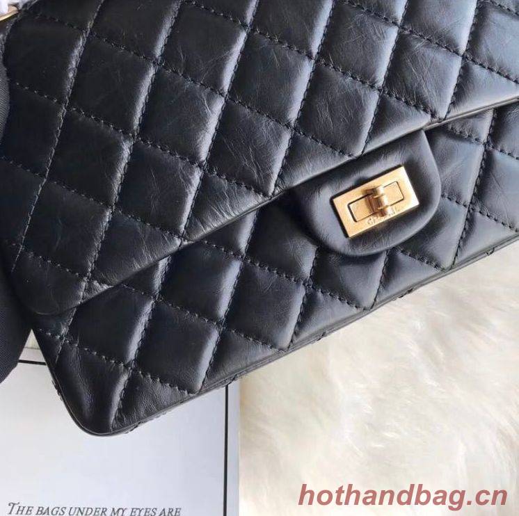 Chanel Original Leather Black Bag CC7867 Gold Chanel Original Leather Black Bag CC7867 Gold