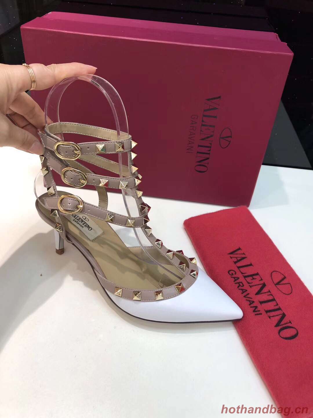 Valentino Leather Pump VT655 White Valentino Leather Pump VT655 White