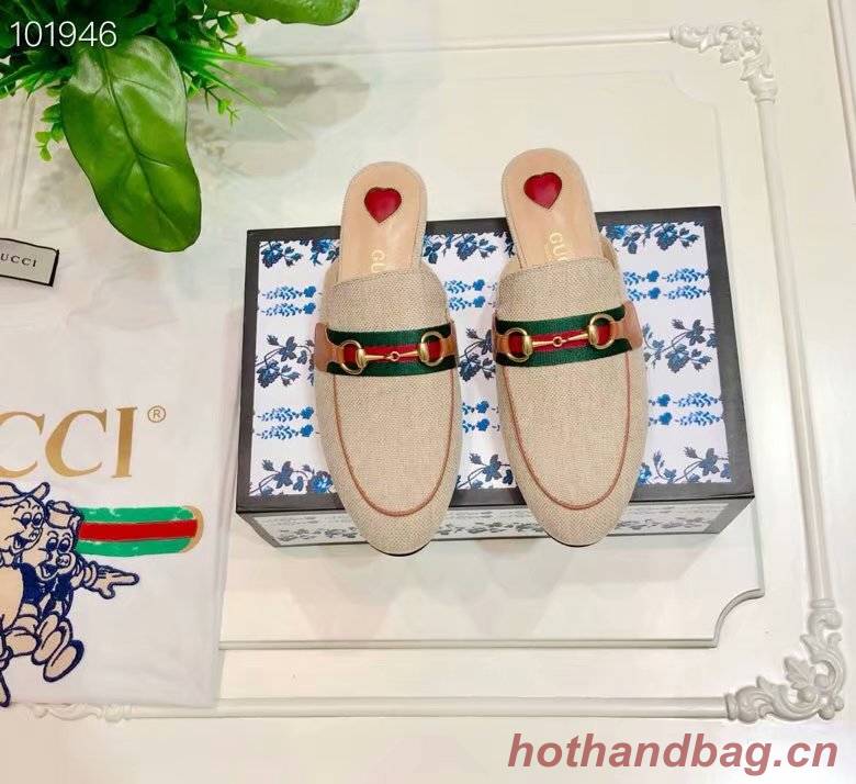 Gucci Online Exclusive womens Princetown canvas slipper GG1520BL-1 Gucci Online Exclusive womens Princetown canvas slipper GG1520BL-1