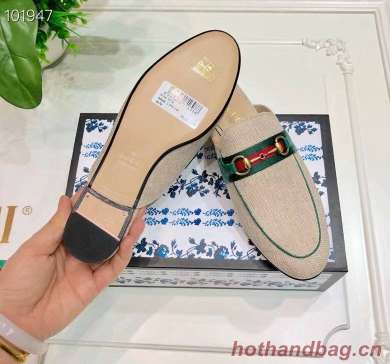 Gucci Online Exclusive womens Princetown canvas slipper GG1520BL-1 Gucci Online Exclusive womens Princetown canvas slipper GG1520BL-1