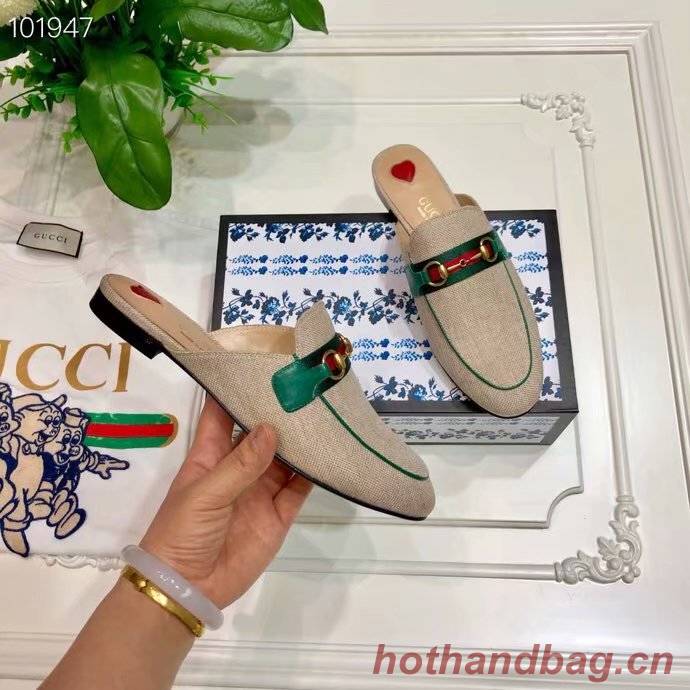 Gucci Online Exclusive womens Princetown canvas slipper GG1520BL-1 Gucci Online Exclusive womens Princetown canvas slipper GG1520BL-1