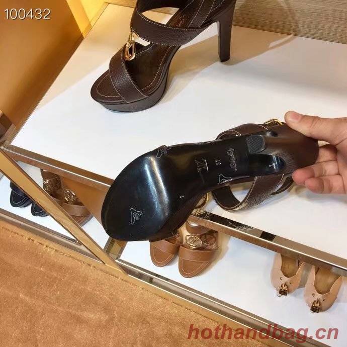 Louis Vuitton lady leather Sandals LV955SY-1 10CM height Louis Vuitton lady leather Sandals LV955SY-1 10CM height