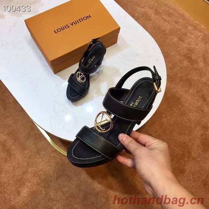 Louis Vuitton lady leather Sandals LV955SY-1 10CM height Louis Vuitton lady leather Sandals LV955SY-1 10CM height