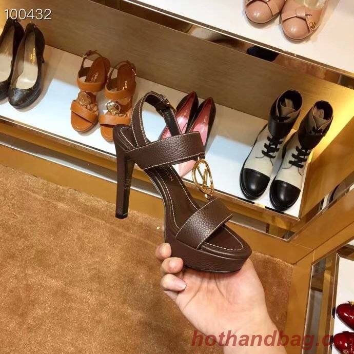 Louis Vuitton lady leather Sandals LV955SY-2 10CM height Louis Vuitton lady leather Sandals LV955SY-2 10CM height