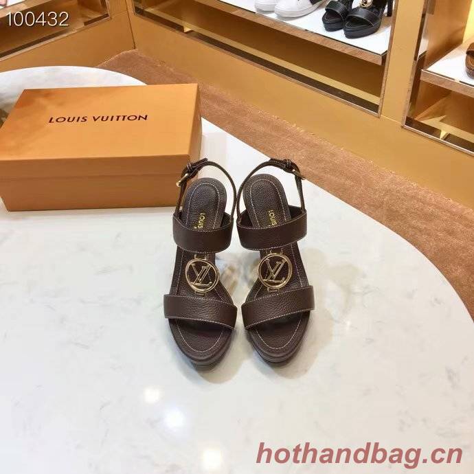Louis Vuitton lady leather Sandals LV955SY-2 10CM height Louis Vuitton lady leather Sandals LV955SY-2 10CM height