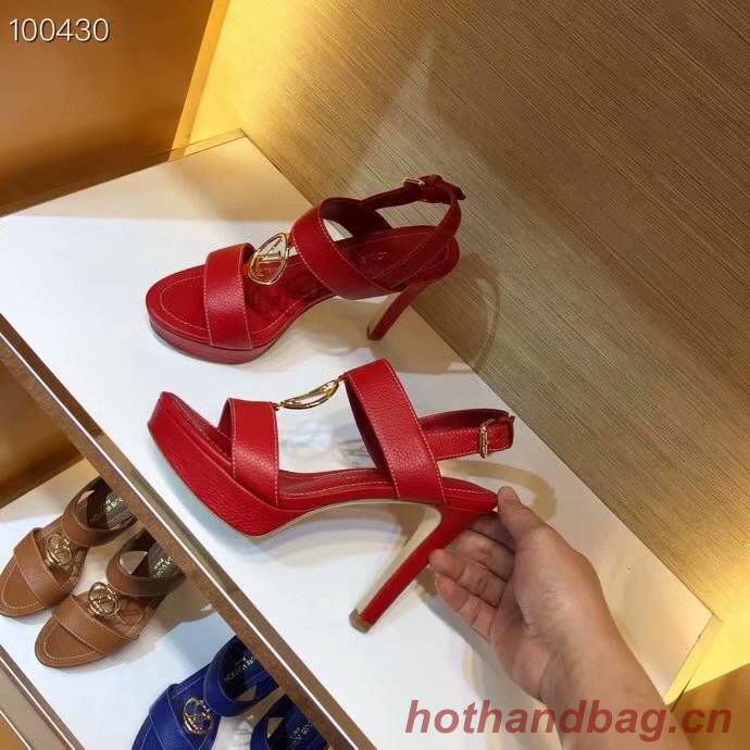 Louis Vuitton lady leather Sandals LV955SY-4 10CM height Louis Vuitton lady leather Sandals LV955SY-4 10CM height