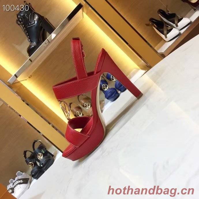 Louis Vuitton lady leather Sandals LV955SY-4 10CM height Louis Vuitton lady leather Sandals LV955SY-4 10CM height