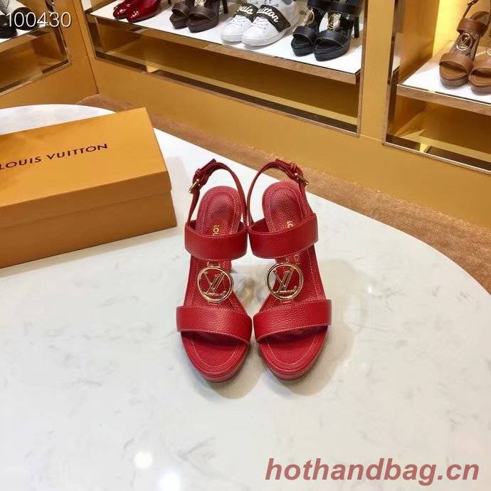 Louis Vuitton lady leather Sandals LV955SY-4 10CM height Louis Vuitton lady leather Sandals LV955SY-4 10CM height