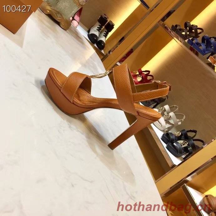 Louis Vuitton lady leather Sandals LV955SY-7 10CM height Louis Vuitton lady leather Sandals LV955SY-7 10CM height