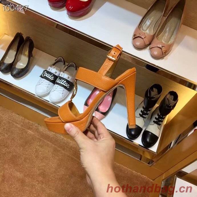 Louis Vuitton lady leather Sandals LV955SY-7 10CM height Louis Vuitton lady leather Sandals LV955SY-7 10CM height