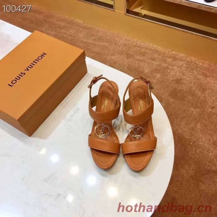 Louis Vuitton lady leather Sandals LV955SY-7 10CM height Louis Vuitton lady leather Sandals LV955SY-7 10CM height