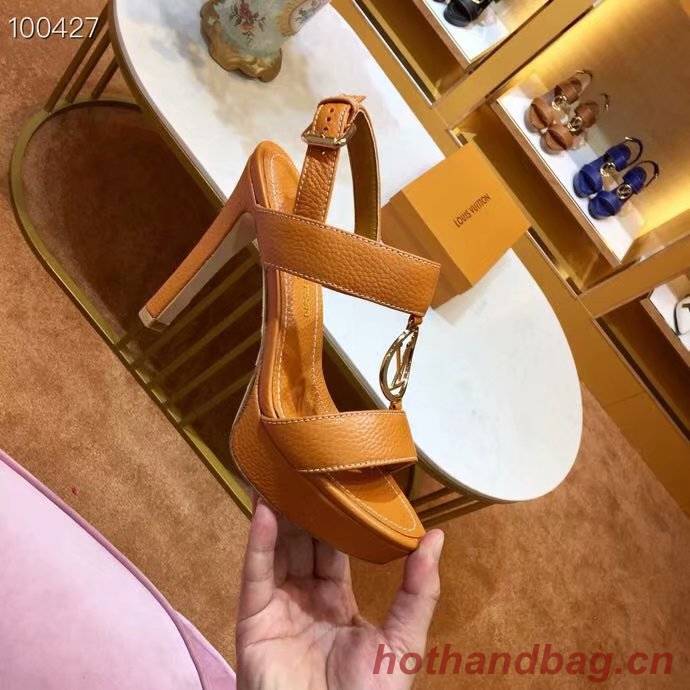 Louis Vuitton lady leather Sandals LV955SY-7 10CM height Louis Vuitton lady leather Sandals LV955SY-7 10CM height