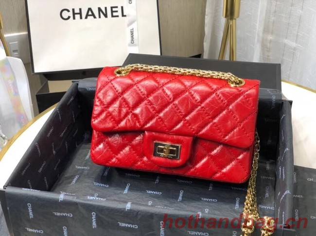 Chanel Shoulder Bag Original Leather Red AS0874 Gold Chanel Shoulder Bag Original Leather Red AS0874 Gold
