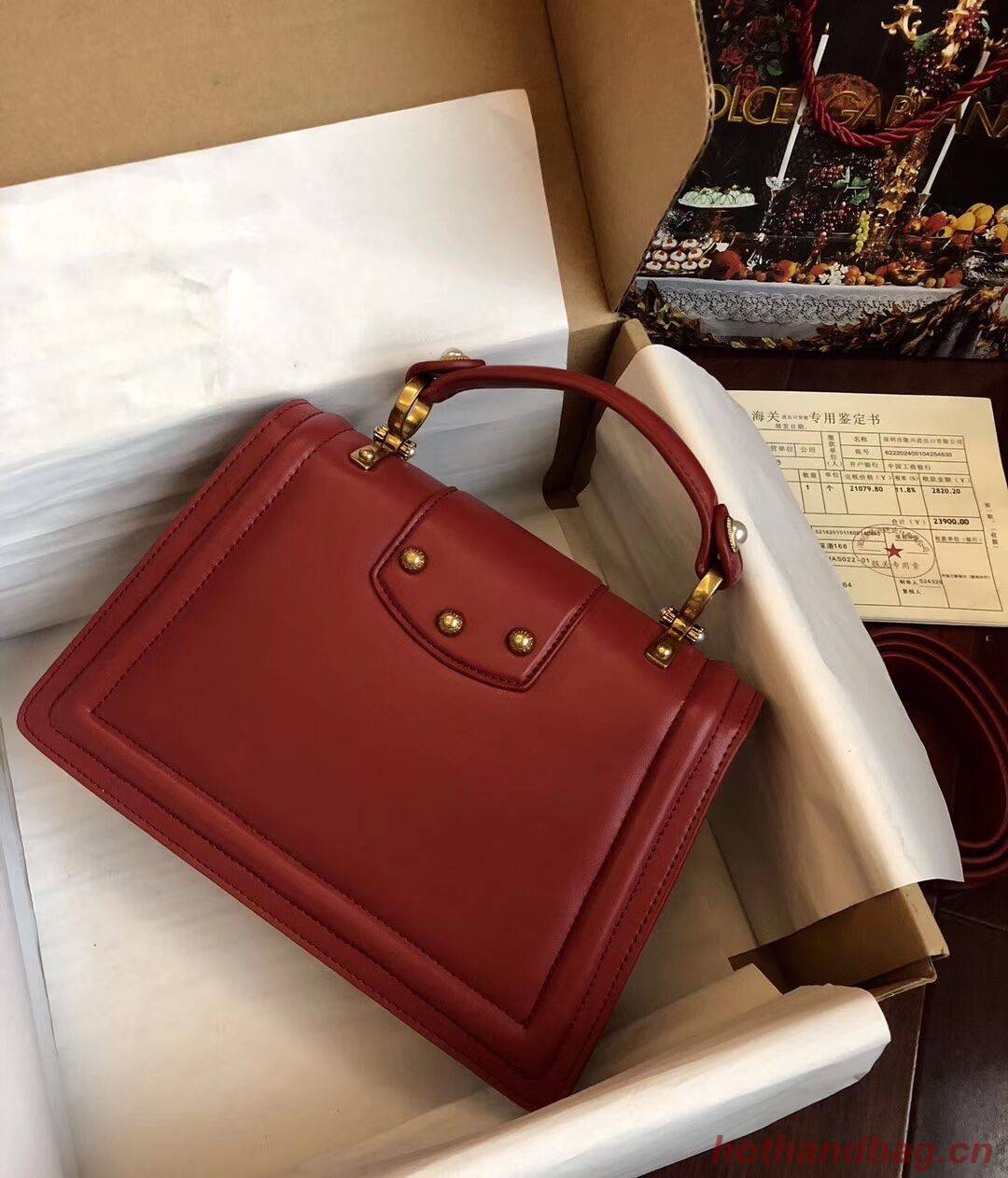 Dolce & Gabbana Origianl Leather Bag 4916 Red Dolce & Gabbana Origianl Leather Bag 4916 Red