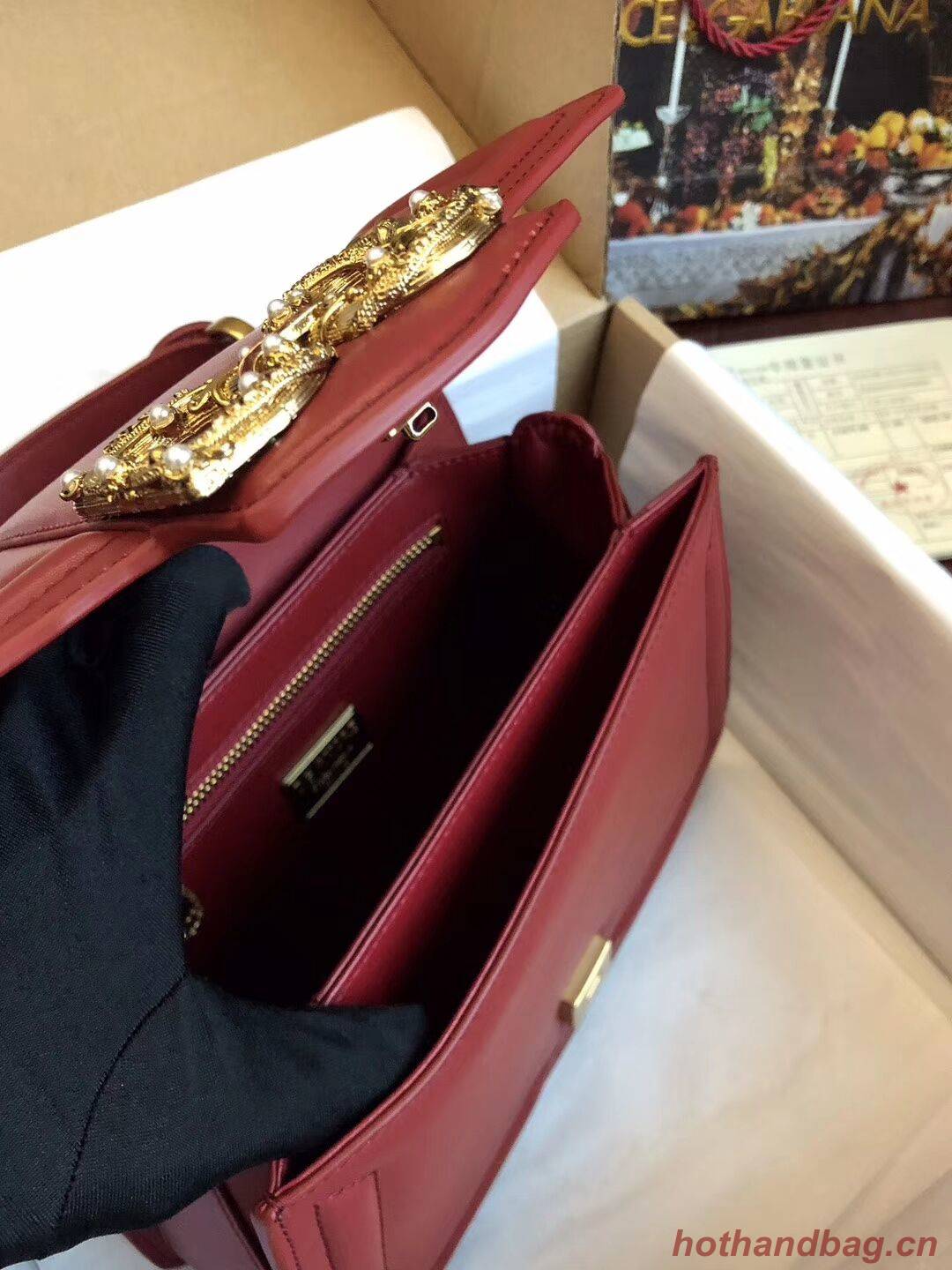 Dolce & Gabbana Origianl Leather Bag 4916 Red Dolce & Gabbana Origianl Leather Bag 4916 Red