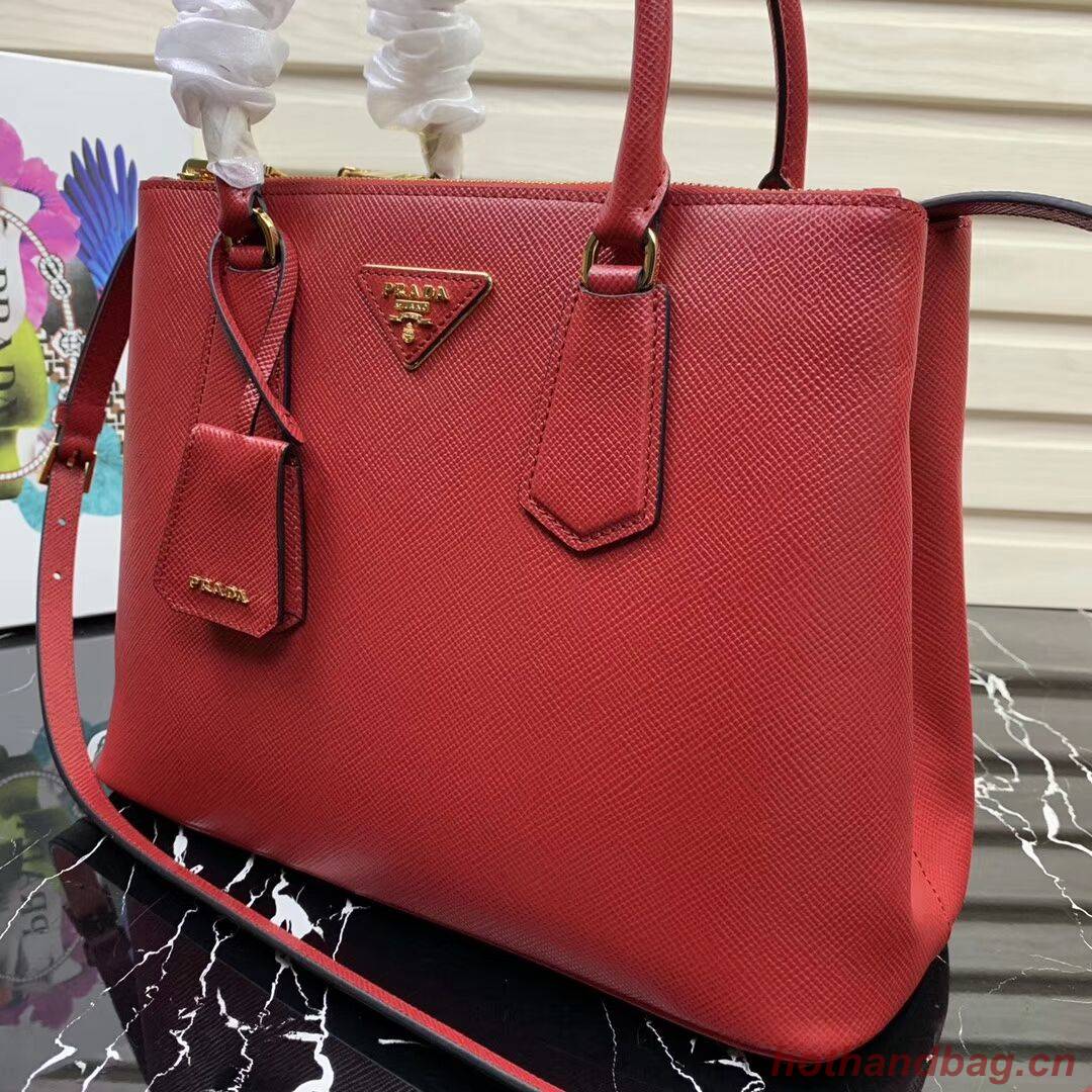 Prada Galleria Saffiano Leather Bag 1BA232 Red Prada Galleria Saffiano Leather Bag 1BA232 Red